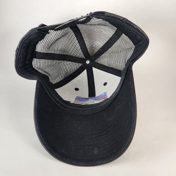 PATAGONIA Cap Hat Black Snap Back Patch Trucker Mesh Mountain Outdoor - Picture 8 of 10